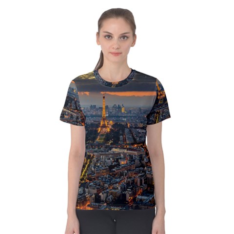 Paris From Above Women s Cotton Tee by trendistuff