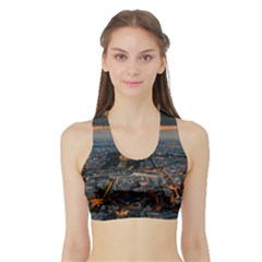 Paris From Above Women s Sports Bra With Border