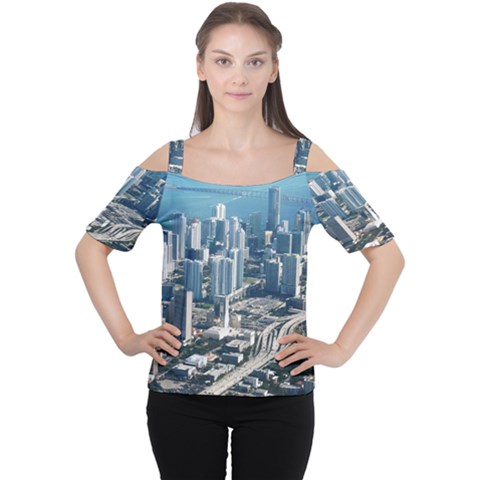 Miami Women s Cutout Shoulder Tee by trendistuff