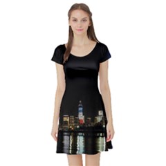 Manhattan 1 Short Sleeve Skater Dresses by trendistuff