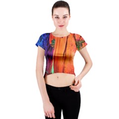 Reed Flute Caves 4 Crew Neck Crop Top by trendistuff