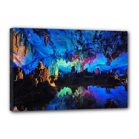 Reed Flute Caves 2 Canvas 18  X 12  by trendistuff