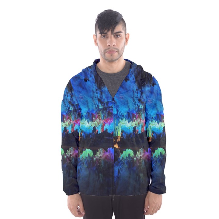 REED FLUTE CAVES 2 Hooded Wind Breaker (Men)