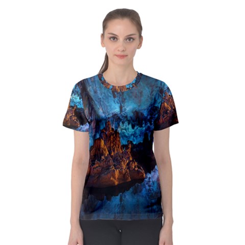 Reed Flute Caves 1 Women s Sport Mesh Tees by trendistuff