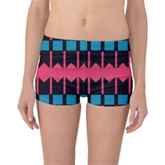 Rhombus And Stripes Pattern Boyleg Bikini Bottoms