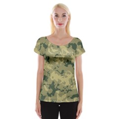 Greencamouflage Women s Cap Sleeve Top