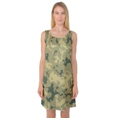 Greencamouflage Sleeveless Satin Nightdresses