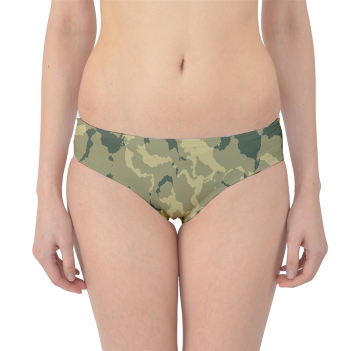 GreenCamouflage Hipster Bikini Bottoms