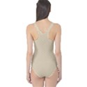 Gold and White Chevron Wavy ZigZag Stripes One Piece Swimsuit View2