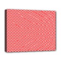 Red And White Chevron Wavy ZigZag Stripes Deluxe Canvas 20  x 16   View1