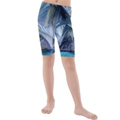 Marble Caves 1 Kid s Mid Length Swim Shorts by trendistuff