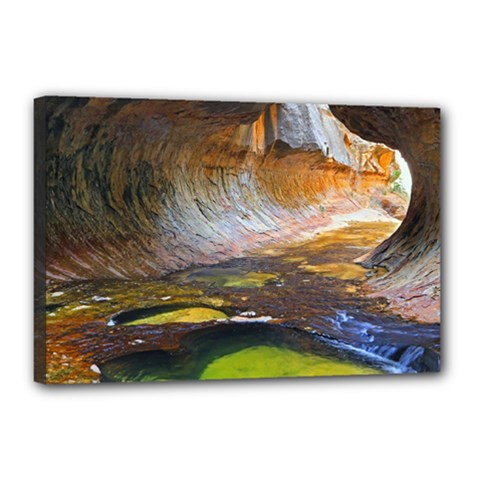 Left Fork Creek Canvas 18  X 12  by trendistuff