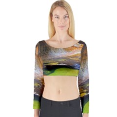 Left Fork Creek Long Sleeve Crop Top