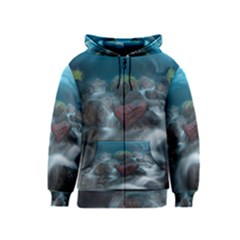 Iceland Cave Kids Zipper Hoodies by trendistuff