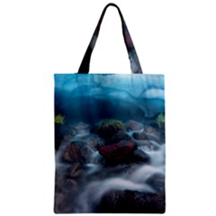 Iceland Cave Zipper Classic Tote Bags