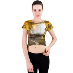 Ha Long Bay Crew Neck Crop Top