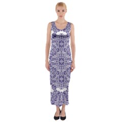 Porcelain Fitted Maxi Dress