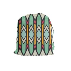 Rhombus And Arrows Pattern Drawstring Pouch