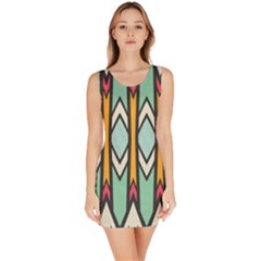 Rhombus And Arrows Pattern Bodycon Dress by LalyLauraFLM