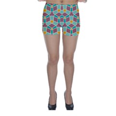 Stars And Other Shapes Pattern Skinny Shorts