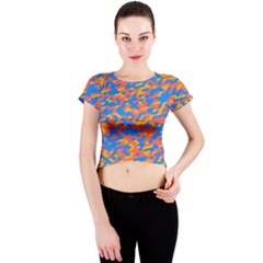 Pixels Crew Neck Crop Top by LalyLauraFLM