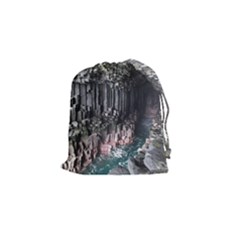 Fingals Cave Drawstring Pouches (small)  by trendistuff