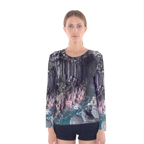 Fingals Cave Women s Long Sleeve T-shirts by trendistuff