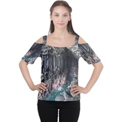 Fingals Cave Women s Cutout Shoulder Tee