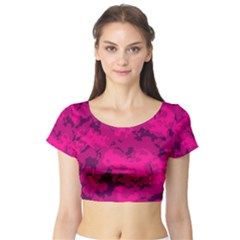 Pink Tarn Short Sleeve Crop Top