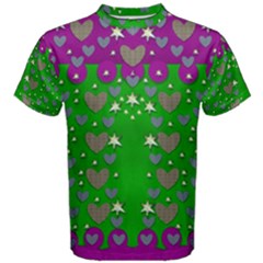 The Brightest Sparkling Stars Is Love Men s Cotton Tee by pepitasart