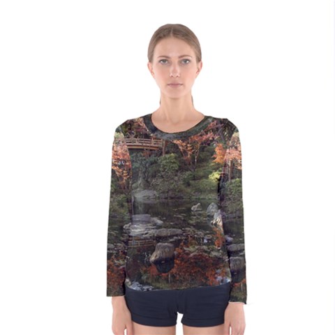 Wakayama Garden Women s Long Sleeve T-shirts by trendistuff