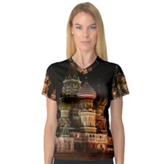 St Basil s Cathedral Women s V-neck Sport Mesh Tee