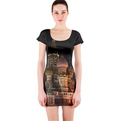 St Basil s Cathedral Short Sleeve Bodycon Dresses