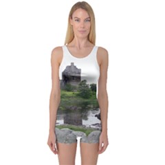 Scotland Eilean Donan One Piece Boyleg Swimsuit