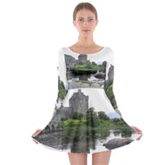 Scotland Eilean Donan Long Sleeve Skater Dress