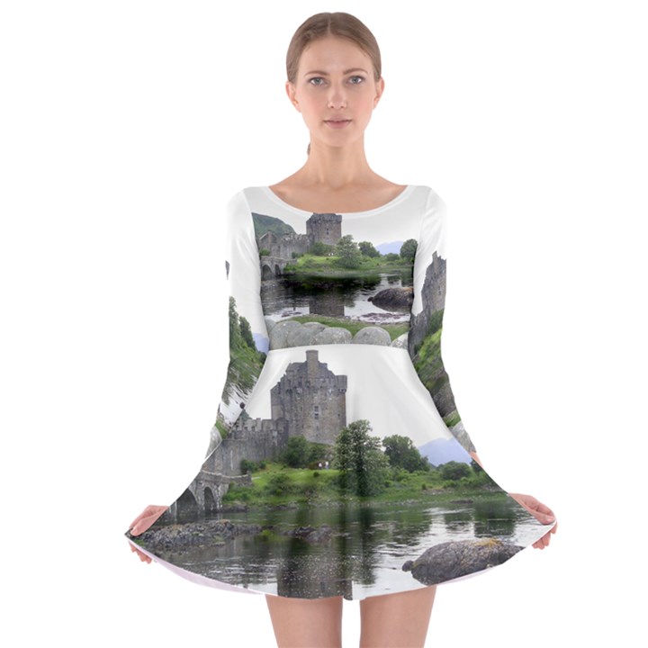 SCOTLAND EILEAN DONAN Long Sleeve Skater Dress