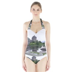 Scotland Eilean Donan Women s Halter One Piece Swimsuit