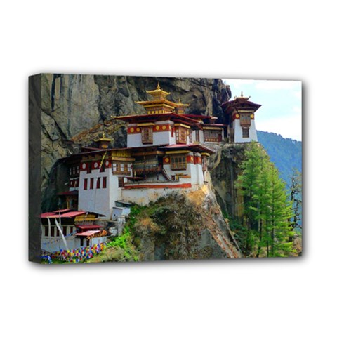 Paro Taktsang Deluxe Canvas 18  X 12   by trendistuff