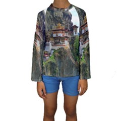 Paro Taktsang Kid s Long Sleeve Swimwear