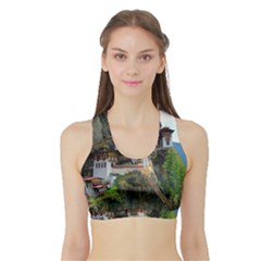 Paro Taktsang Women s Sports Bra With Border by trendistuff