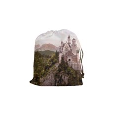 Neuschwanstein Castle Drawstring Pouches (small)  by trendistuff