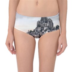 Le Mont St Michel 2 Mid-waist Bikini Bottoms