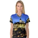 LE MONT ST MICHEL 1 Women s V-Neck Sport Mesh Tee View1