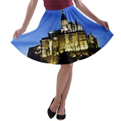 Le Mont St Michel 1 A-line Skater Skirt by trendistuff