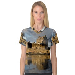 EILEAN DONAN CASTLE Women s V-Neck Sport Mesh Tee