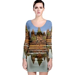 Angkor Wat Long Sleeve Bodycon Dresses