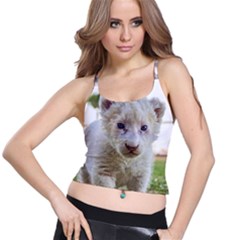 White Lion Cub Spaghetti Strap Bra Tops