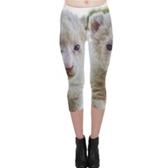 White Lion Cub Capri Leggings by trendistuff