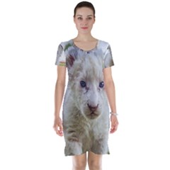 White Lion Cub Short Sleeve Nightdresses