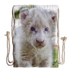 White Lion Cub Drawstring Bag (large) by trendistuff